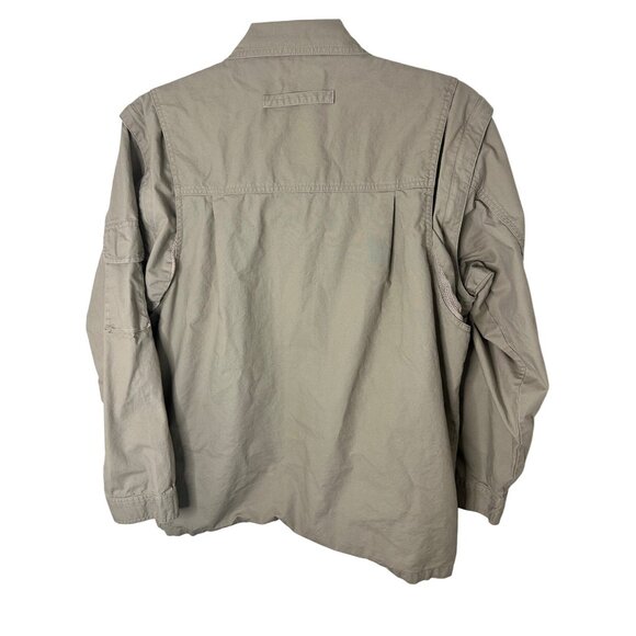 Vintage Woolrich Mens Medium Tactical Khaki Utility Jacket Multi-Pockets & Mesh - Picture 7 of 9